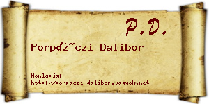 Porpáczi Dalibor névjegykártya